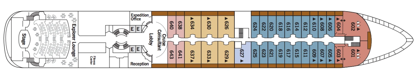 Silversea Silver Cloud Expedition Deck Plans Deck 6