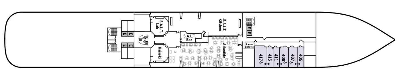 Silversea Cruises Silver Dawn Deck Plans Deck 4