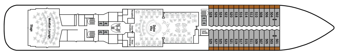 Silversea Cruises Silver Dawn Deck Plans Deck 5