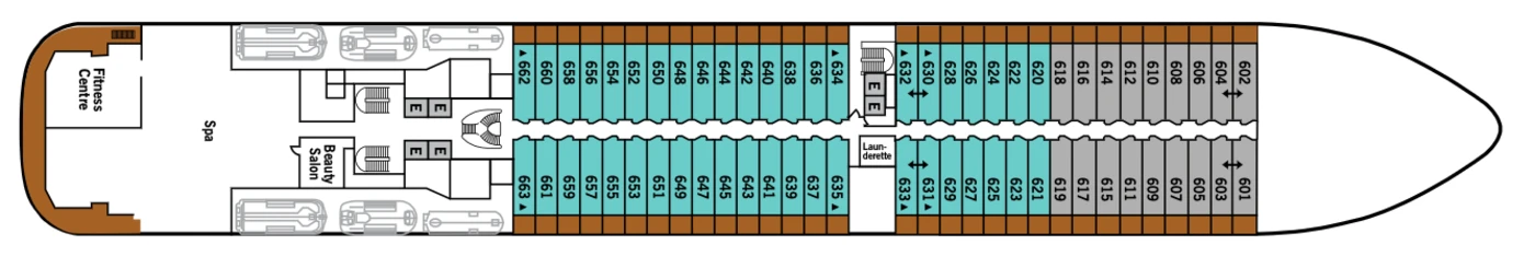 Silversea Cruises Silver Dawn Deck Plans Deck 6