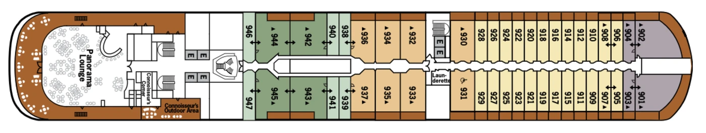 Silversea Cruises Silver Dawn Deck Plans Deck 9