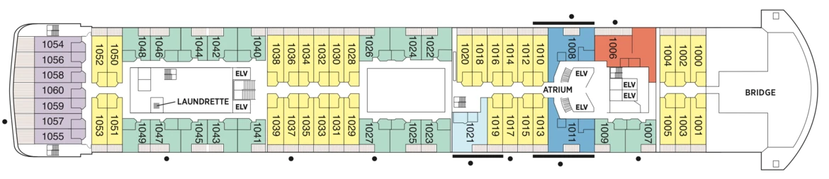 Regent Seven Seas Cruises Seven Seas Voyager Deck Plans Deck 10