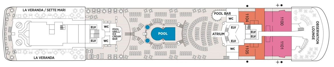 Regent Seven Seas Cruises Seven Seas Voyager Deck Plans Deck 11