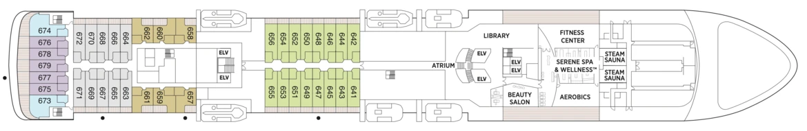 Regent Seven Seas Cruises Seven Seas Voyager Deck Plans Deck 6