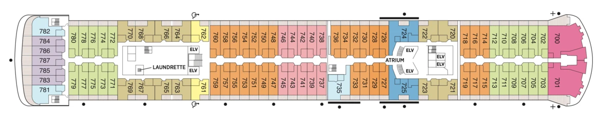 Regent Seven Seas Cruises Seven Seas Voyager Deck Plans Deck 7