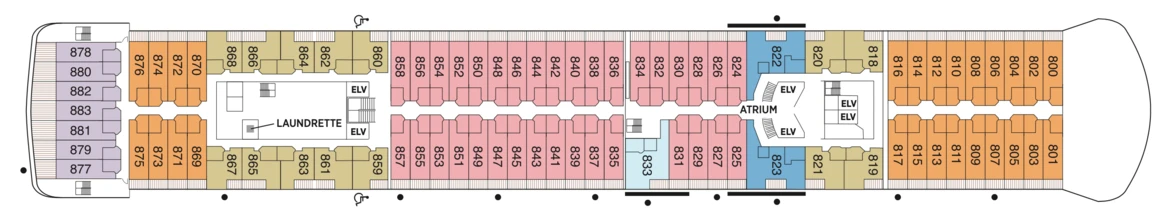 Regent Seven Seas Cruises Seven Seas Voyager Deck Plans Deck 8