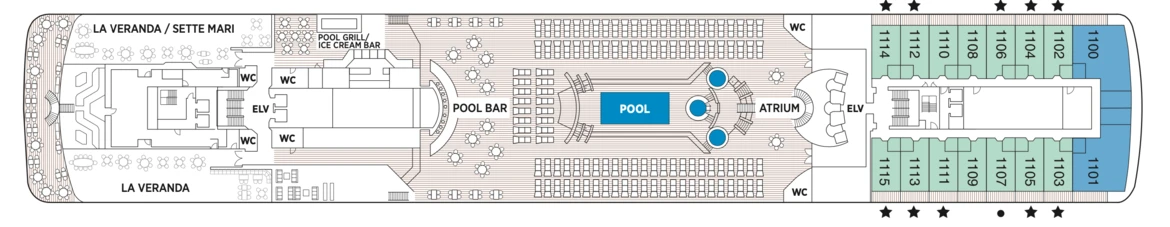 Regent Seven Seas Cruises Seven Seas Mariner Deck Plans Deck 11