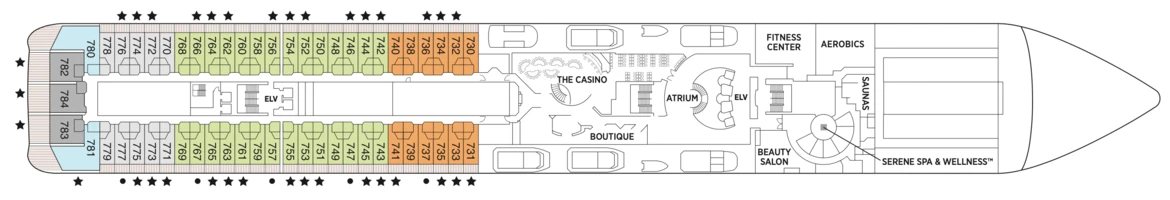 Regent Seven Seas Cruises Seven Seas Mariner Deck Plans Deck 7