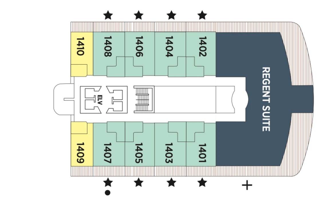 Regent Seven Seas Cruises Seven Seas Explorer Deck Plans Deck 14