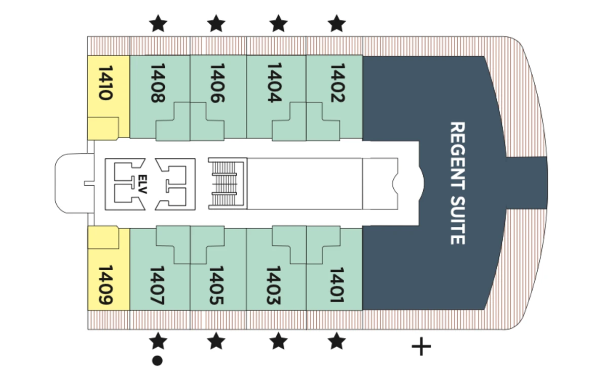 Regent Seven Seas Cruises Seven Seas Splendor Deck Plans Deck 14