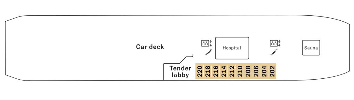 MS Kong Harald Deck 3