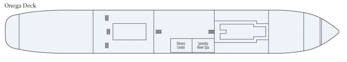 UNIWORLD Boutique River Cruises River Victoria Deckplans Onega Deck