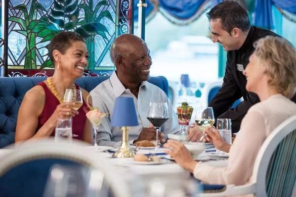 UNIWORLD Boutique River Cruises SS Catherine Interior Cezanne Restaurant 2.Jpg