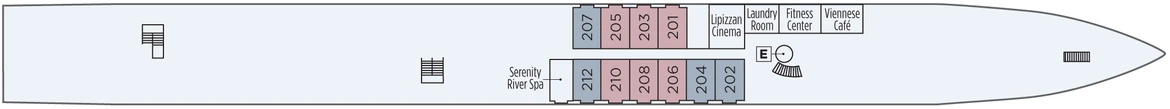 UNIWORLD Boutique River Cruises SS Maria Theresa Deckplans Bavarian Deck