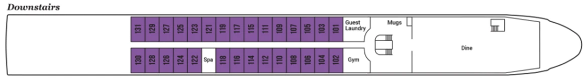 U By Uniworld The A Downstairs Deck Plan