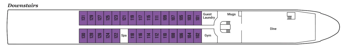 U By Uniworld The B Downstairs Deck Plan