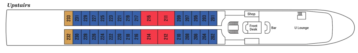 U By Uniworld The B Upstairs Deck Plan