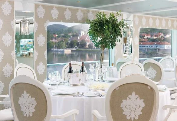 UNIWORLD Boutique River Cruises River Beatrice Interior Restaurant 2