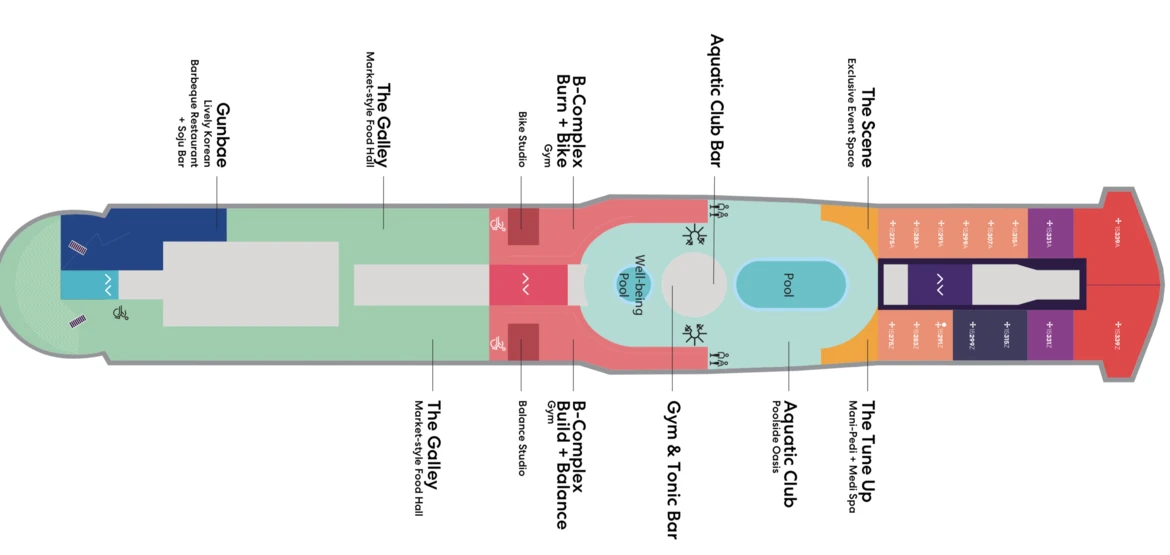 Virgin Voyages Scarlet Lady Deck Plans Deck 15