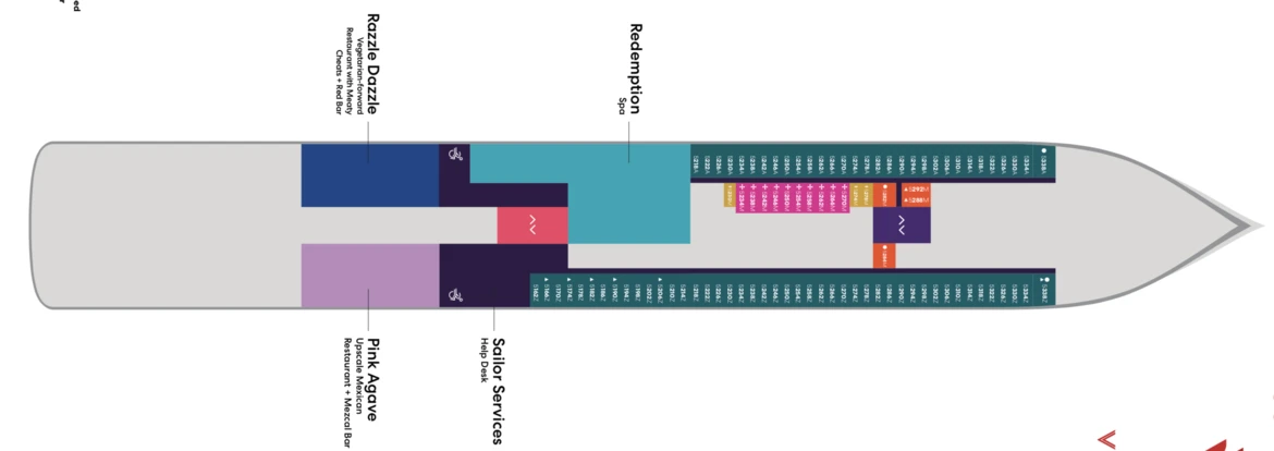 Virgin Voyages Scarlet Lady Deck Plans Deck 5