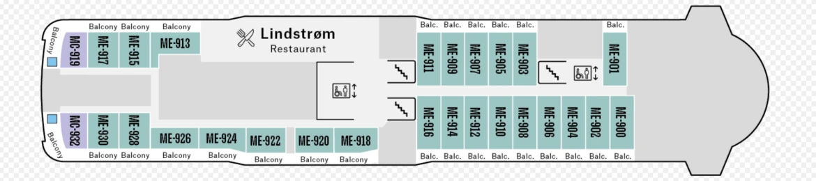 Hurtigruten MS Fridtjof Nansen Deck Plans Deck 9