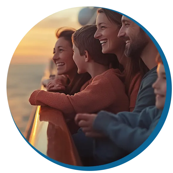 Happy Family on a Crusie