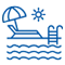 Pool & water rides on board