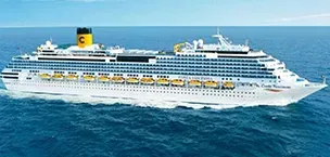 costa cruises ship by size, age and class