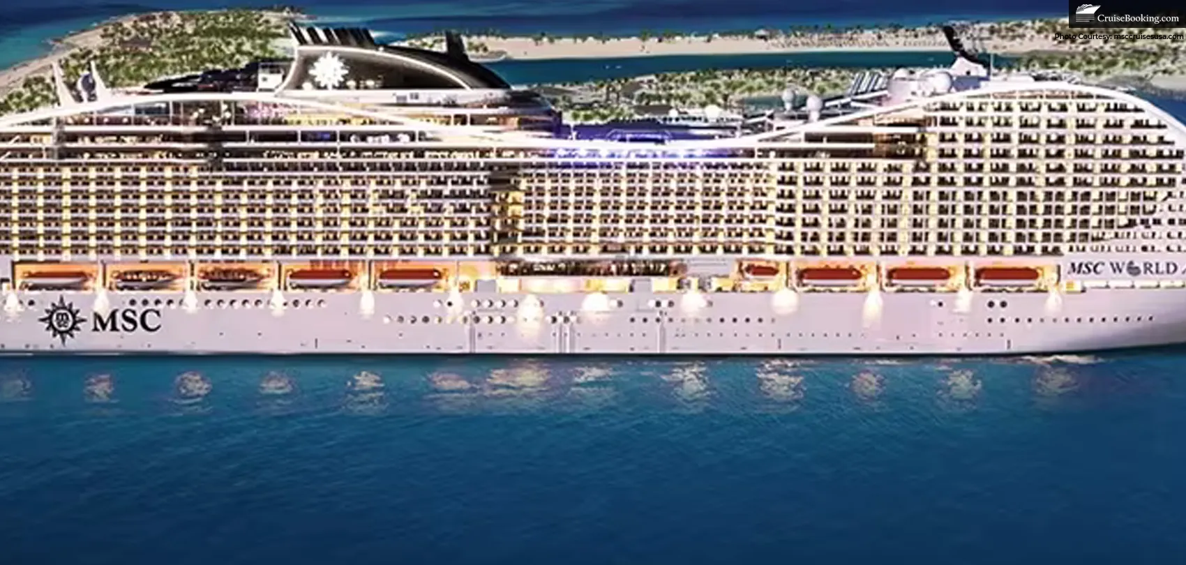 The MSC World America begins sales in April 2025, sailing from Miami