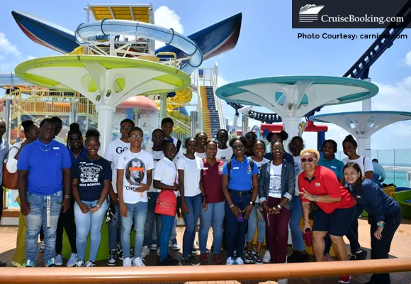 Grand Turk Students, Officials Welcomed by Carnival Cruise Line