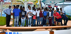 Grand Turk Students, Officials Welcomed by Carnival Cruise Line