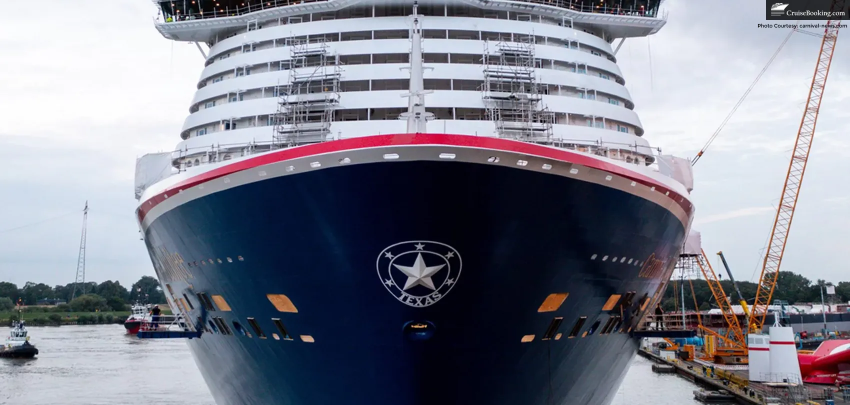 Carnival Jubilee Floats Out and Reveals Texas Star on Bow