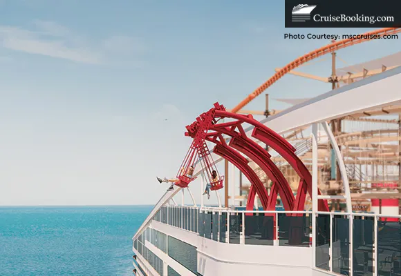 MSC World America’s Exclusive Over-Water Swing Ride at Sea