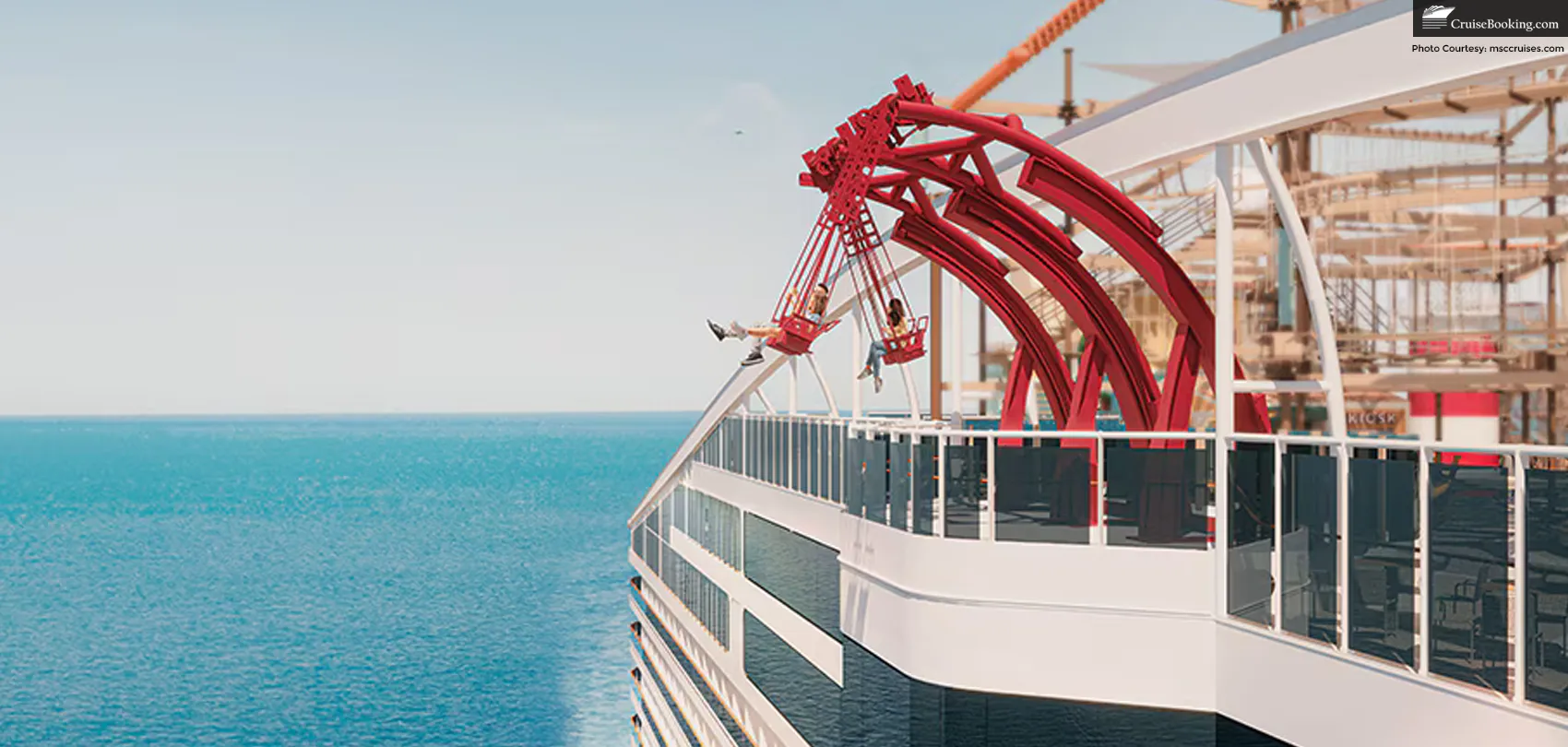 MSC World America’s Exclusive Over-Water Swing Ride at Sea